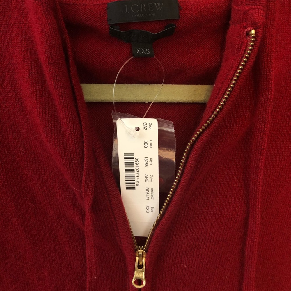 J Crew Cashmere Zip Up Hoodie